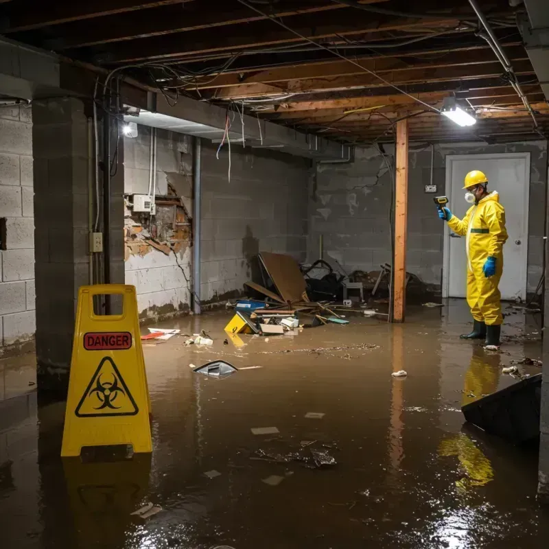 Flooded Basement Electrical Hazard in Mertzon, TX Property